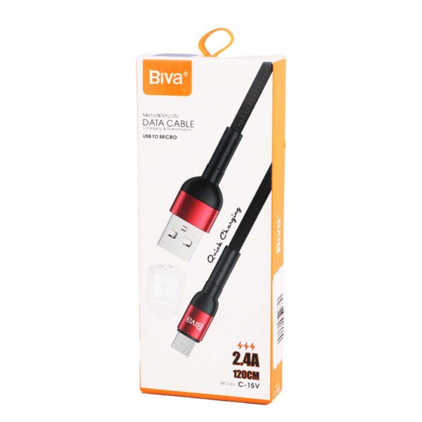 کابل Micro USB بیوا مدل C15V طول 1.2 متر