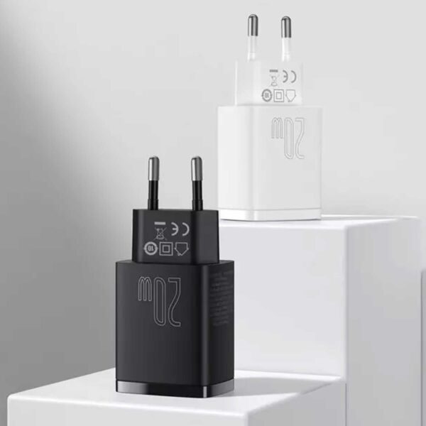 شارژر دیواری فست شارژ باسئوس مدل Compact Quick توان 20 وات