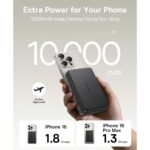 پاوربانک وایرلس مگنتی باسئوس مدل Airpow 2 Qi2 ظرفیت 10000 میلی آمپر ساعت توان 22.5 وات