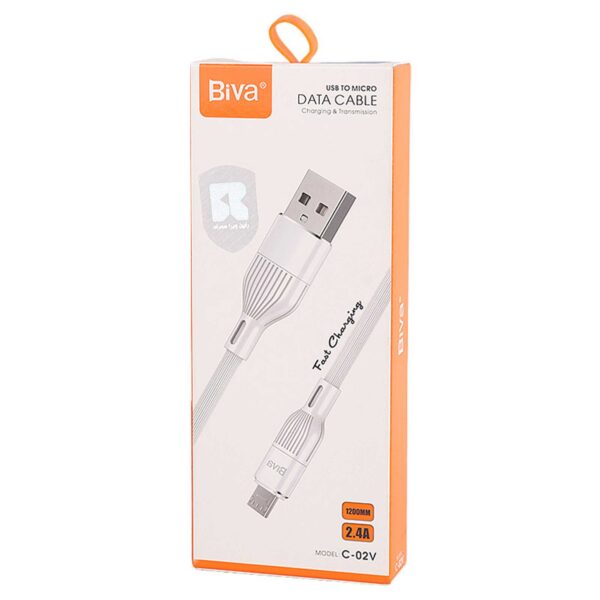 کابل Micro USB بیوا مدل C02V طول 1.2 متر