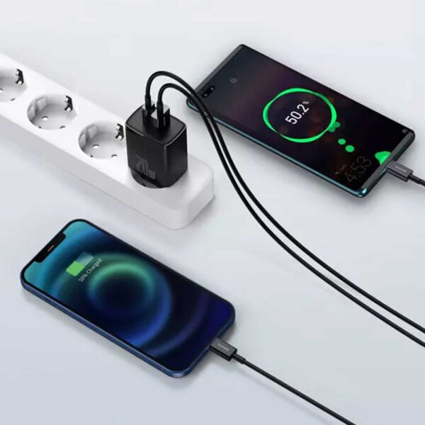 شارژر دیواری فست شارژ باسئوس مدل Compact Quick توان 20 وات