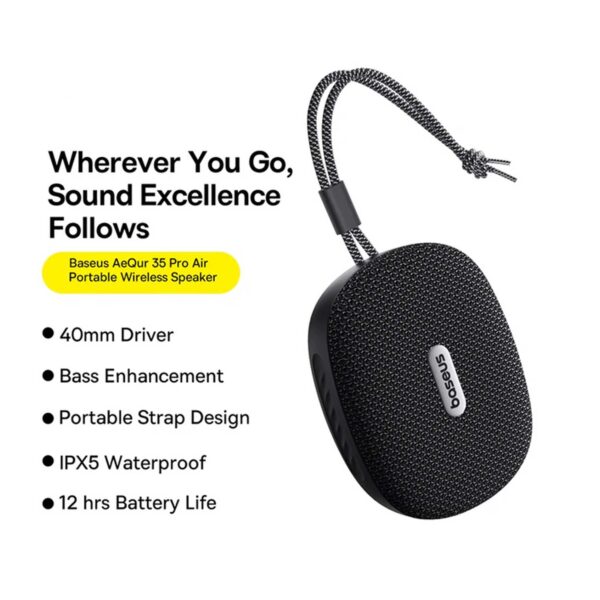 اسپیکر بلوتوثی باسئوس مدل AeQur 35 Pro Air