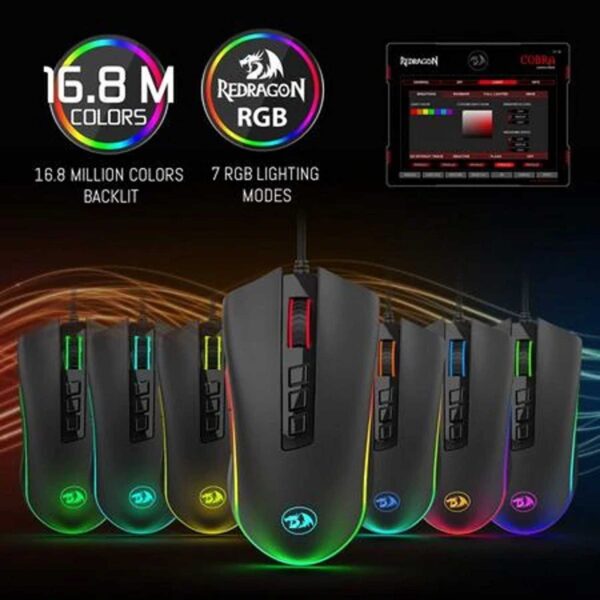 ماوس گیمینگ با سیم ردراگون مدل COBRA M711