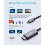 کابل تبدیل Type C به HDMI انکر (MHL) مدل A8730 طول 1.8 متر