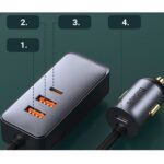 شارژر فندکی باسئوس مدل Share Together CCBX120C2 توان 120 وات