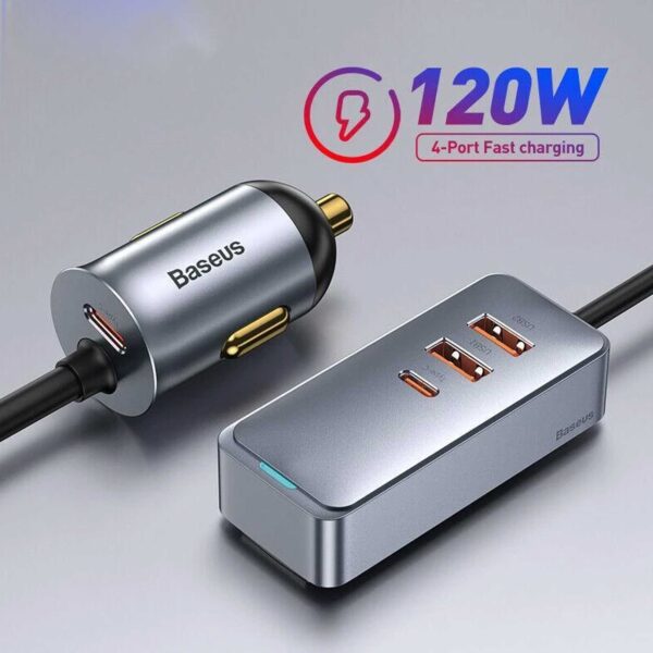 شارژر فندکی باسئوس مدل CCBX120U3 توان 120 وات