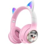 هدفون بی سیم بچگانه طرح گربه مدل AKZ09