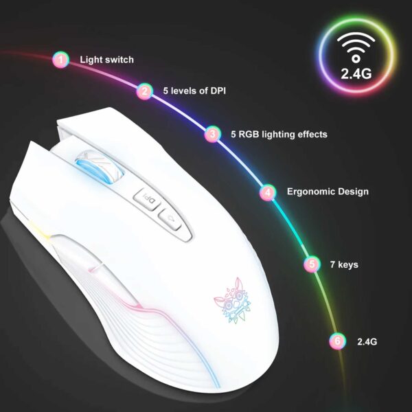 ماوس گیمینگ بی سیم اونیکوما مدل CW905 2.4GHz RGB