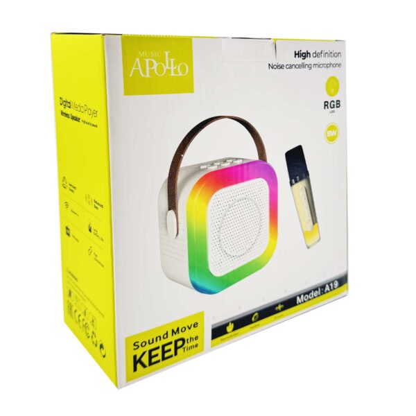 اسپیکر قابل حمل بلوتوثی موزیک آپولو مدل A19 RGB