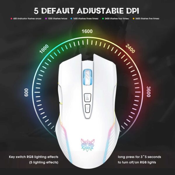 ماوس گیمینگ بی سیم اونیکوما مدل CW905 2.4GHz RGB
