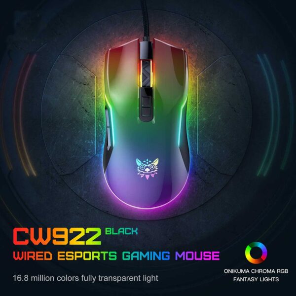 ماوس گیمینگ با سیم اونیکوما مدل CW922 RGB