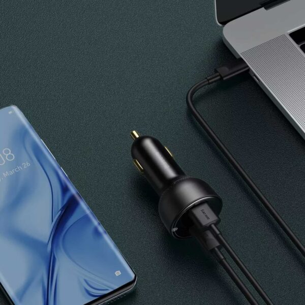 شارژر فندکی فست شارژ باسئوس مدل CCZX100C توان 100 وات
