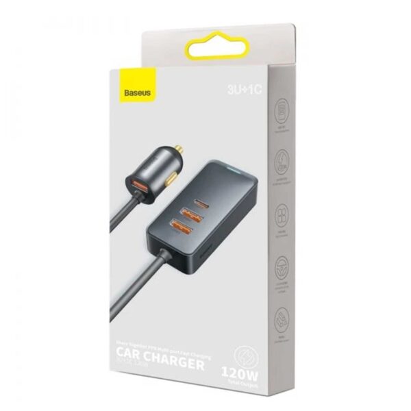 شارژر فندکی باسئوس مدل CCBX120U3 توان 120 وات