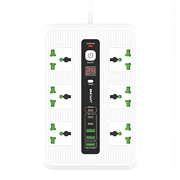 سه راهی برق 6 خانه وان سام مدل U10 کابل 3 متری