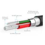 کابل تبدیل USB به Micro-USB انکر مدل A8133 طول 1.8 متر