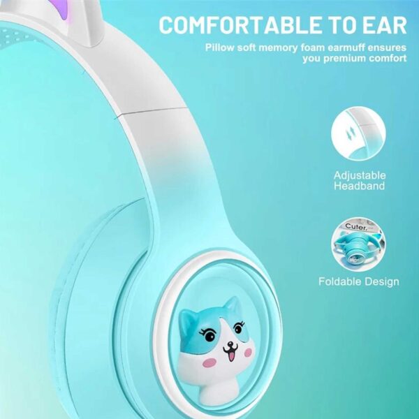 هدفون بی سیم بچگانه طرح گربه مدل AKZ02