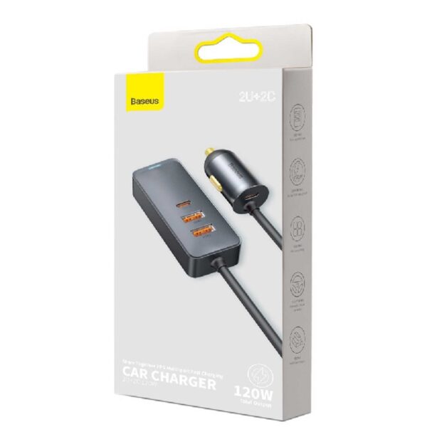 شارژر فندکی باسئوس مدل Share Together CCBX120C2 توان 120 وات