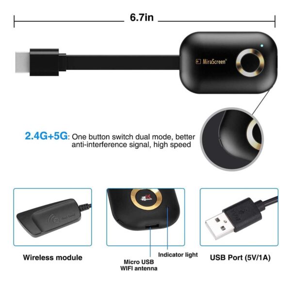 دانگل HDMI میرا اسکرین مدل G9 Plus 4K UHD