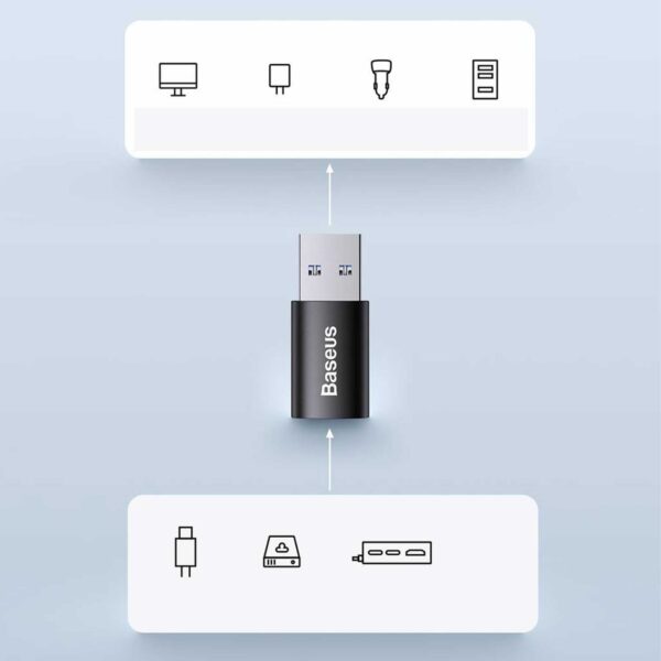 تبدیل OTG Type-C به USB باسئوس مدل Ingenuity Mini ZJJQ000101