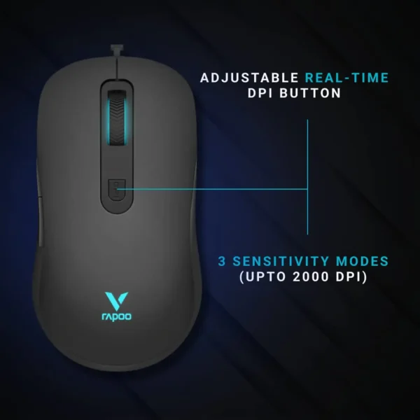 ماوس باسیم گیمینگ رپو مدل V16 RGB