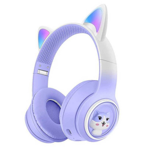 هدفون بی سیم بچگانه طرح گربه مدل AKZ02 - Image 4