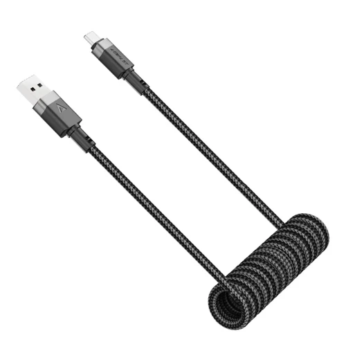 کابل Type-C فنری ایس فست مدل C14 04 طول 1.2 متر - Image 2