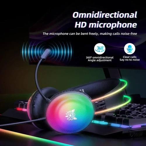 هدفون با سیم گیمینگ اونیکوما مدل X29 RGB - Image 4