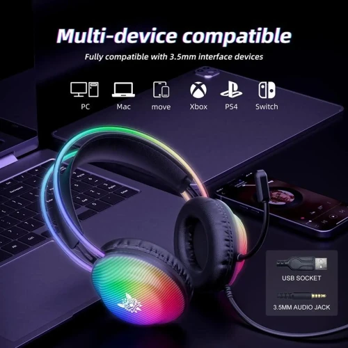 هدفون با سیم گیمینگ اونیکوما مدل X29 RGB - Image 5