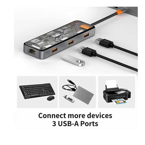 هاب 8 پورت Type-C بیوا مدل HUB-03 - Image 5