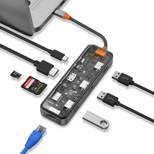 هاب 8 پورت Type-C بیوا مدل HUB-03 - Image 6