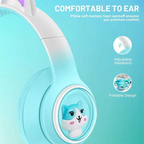 هدفون بی سیم بچگانه طرح گربه مدل AKZ02 - Image 6