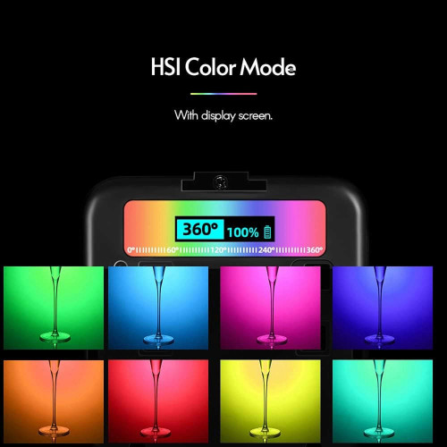 نور ثابت مخصوص موبایل و دوربین شارژی مدل N69 RGB - Image 6