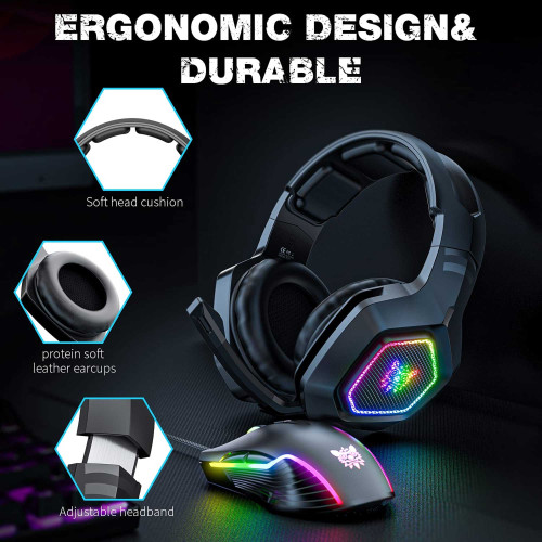 هدست گیمینگ با سیم اونیکوما مدل K10 RGB - Image 6