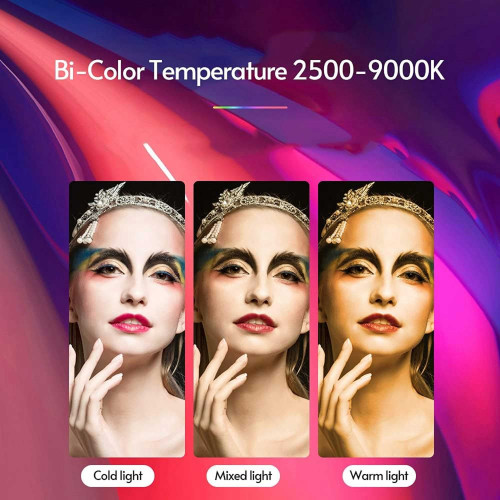 نور ثابت مخصوص موبایل و دوربین شارژی مدل N69 RGB - Image 7