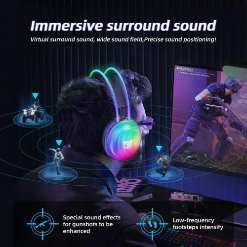هدفون با سیم گیمینگ اونیکوما مدل X29 RGB - Image 8