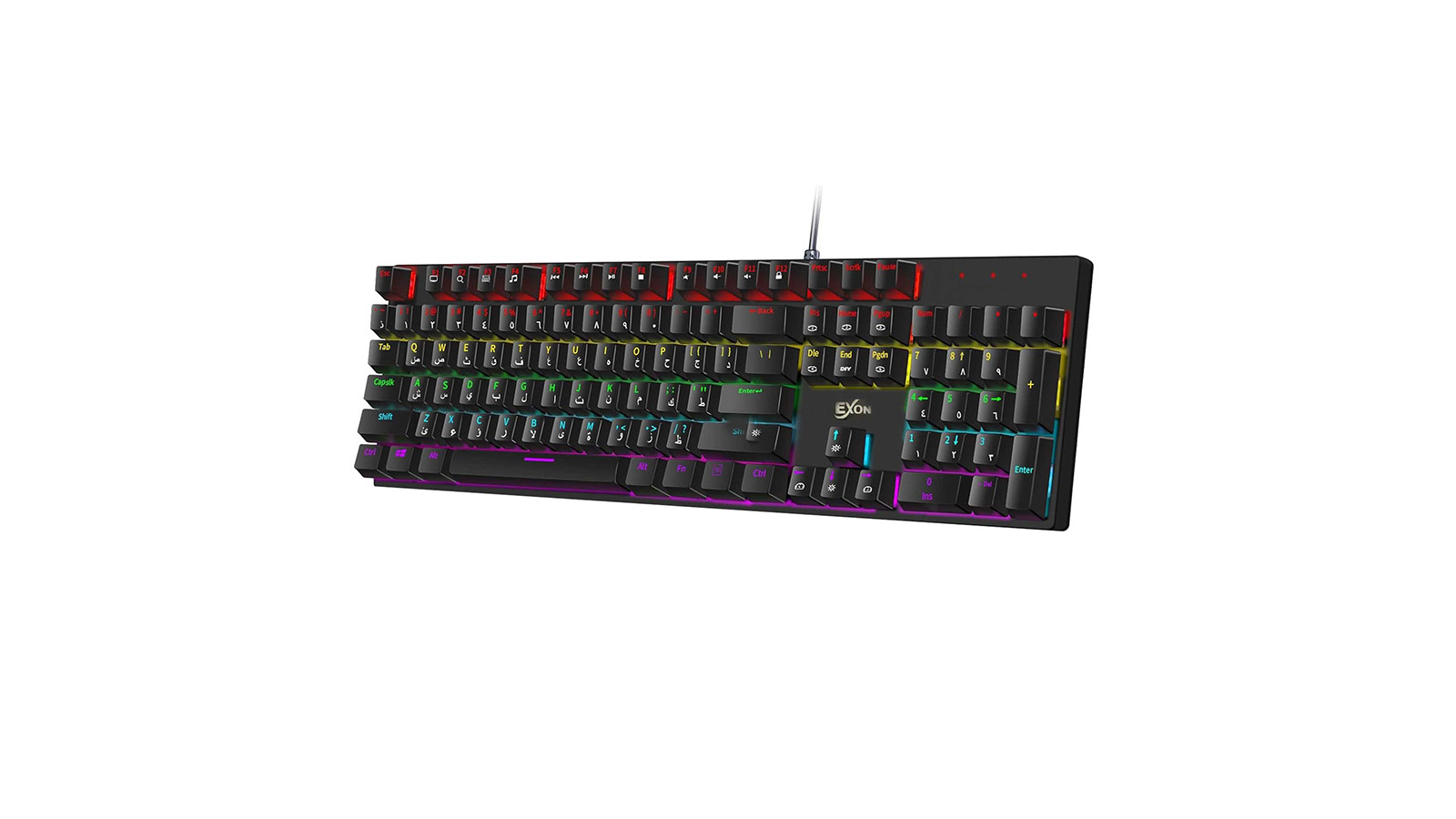 مشخصات کیبورد گیمینگ با سیم اکسون مدل ZYG800 RGB