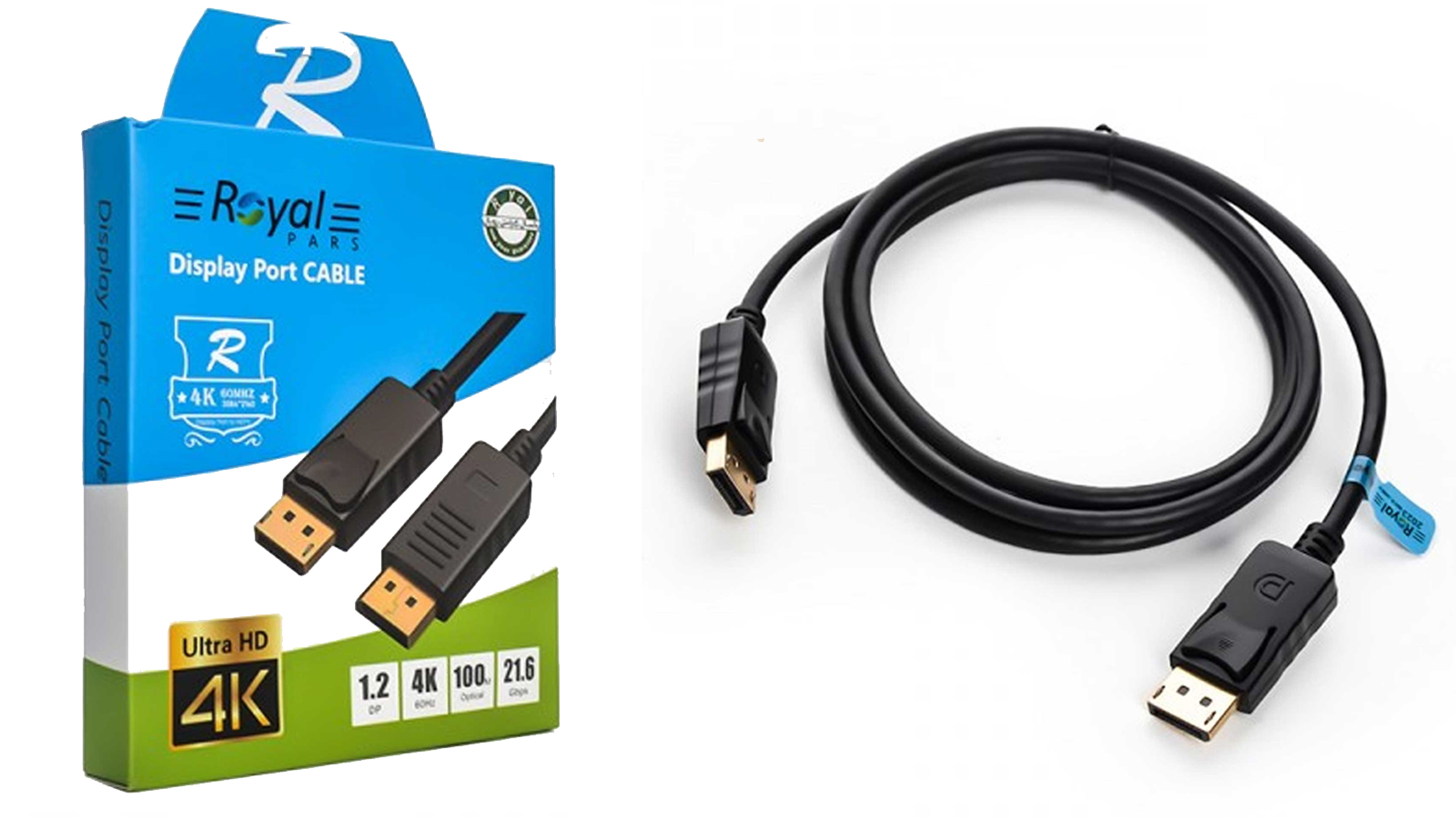 خرید و قیمت کابل افزایش طول فنری DISPLAY PORT رویال طول 3 متر