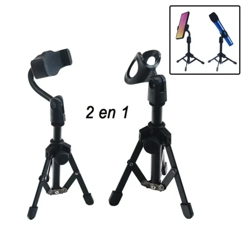 سه پایه رومیزی میکروفون و موبایل مدل PH01 - Image 2