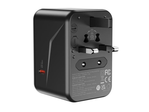 تبدیل پریز برق چندکاره و شارژر دیواری مسافرتی دو سوکت ایکس او مدل WL22 - Image 3