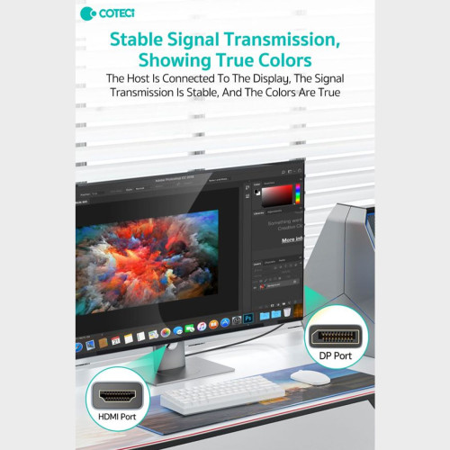 کابل Display به HDMI کوتسی مدل 87406 طول یک متر - Image 4