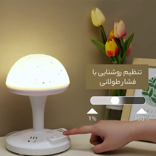چند راهی برق و چراغ خواب رومیزی مدل 191034 - Image 6