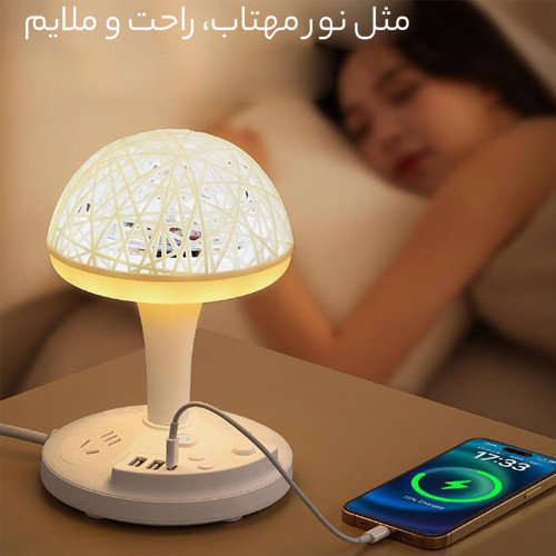 چند راهی برق و چراغ خواب رومیزی مدل 191034 - Image 8