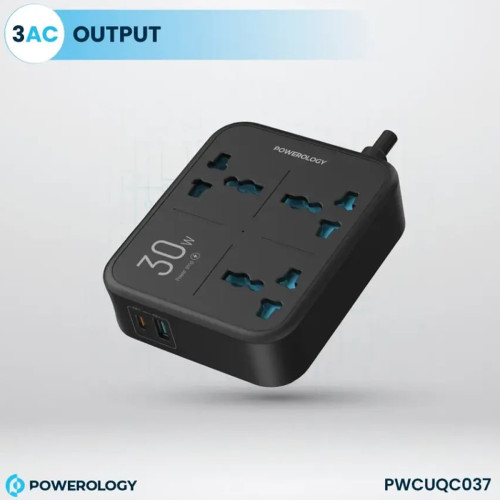 چند راهی و محافظ برق سه سوکت پاورولوژی مدل PWCUQC037 - Image 8