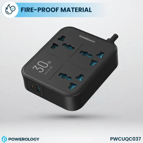 چند راهی و محافظ برق سه سوکت پاورولوژی مدل PWCUQC037 - Image 9