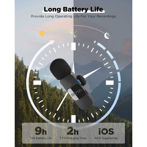 میکروفون یقه ای بی سیم بویا مدل BY-V2 رابط Lightning - Image 5