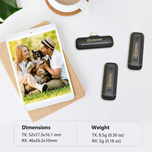 میکروفون یقه ای بی سیم بویا مدل BY-WM3T2-D2 رابط Lightning - Image 6