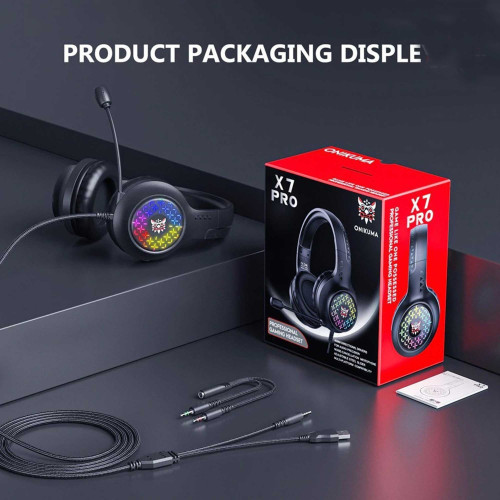 هدست گیمینگ با سیم اونیکوما مدل X7 Pro RGB - Image 8