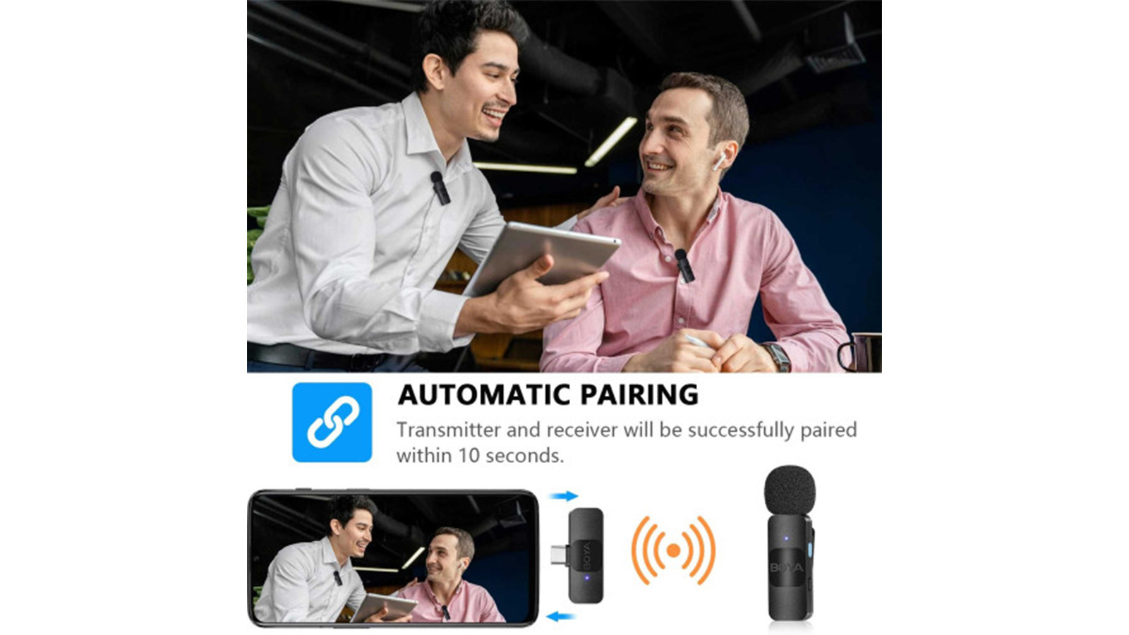 بررسی و مقایسه میکروفون یقه ای بی سیم بویا مدل BY-V20