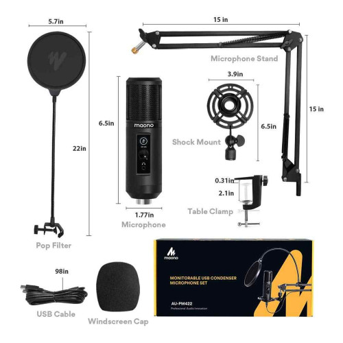 میکروفون استودیویی ماونو مدل AU-PM422 - Image 6