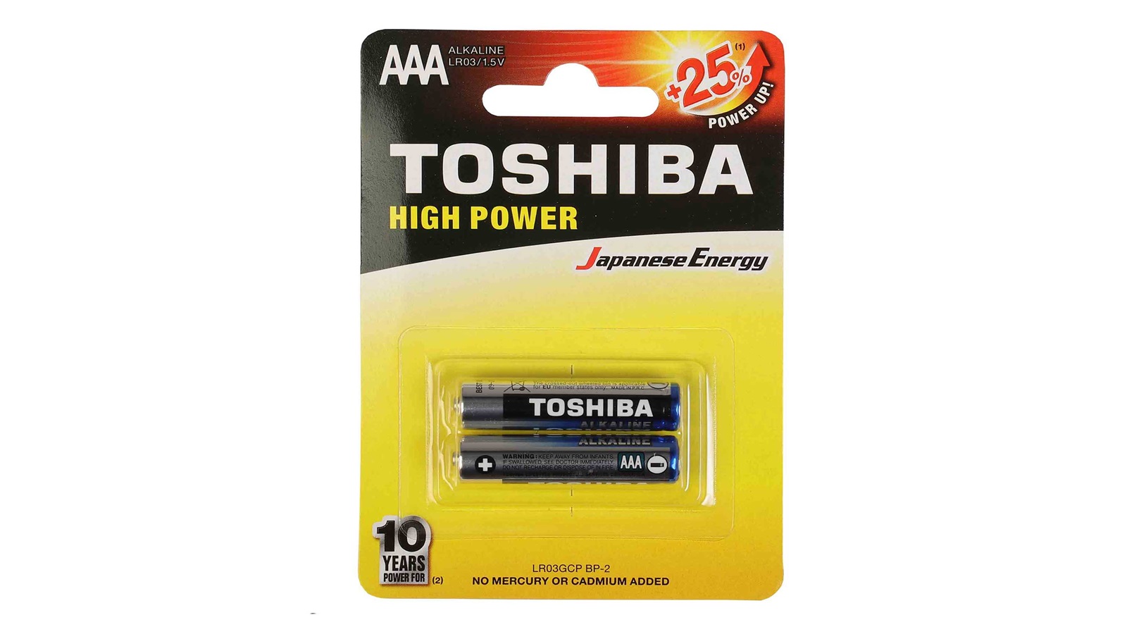 راهنمای خرید باتری آلکالاین نیم قلمی (AAA) توشیبا مدل High Power بسته 2 عددی